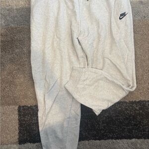 Nike Light Gray Sweatpants with Black Swoosh